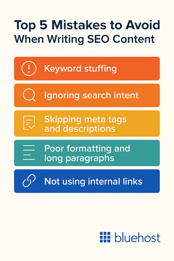 5 mistakes to avoid when writing SEO Content