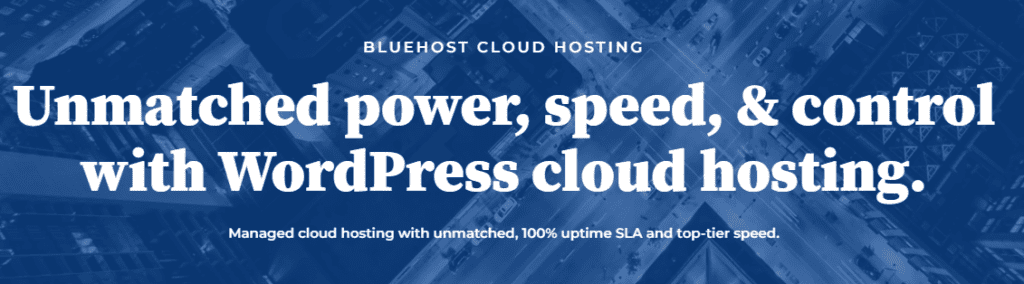 Image de bannière de l’hébergement cloud Bluehost