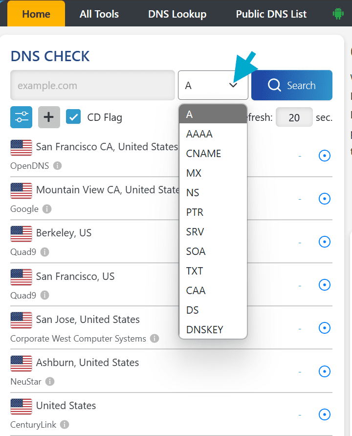 Vérificateur DNS