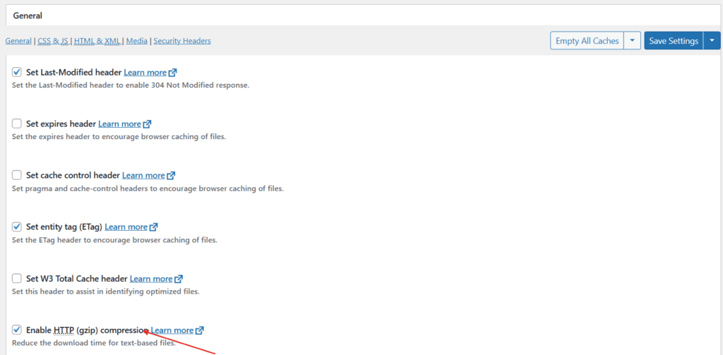 Activer la compression GZIP