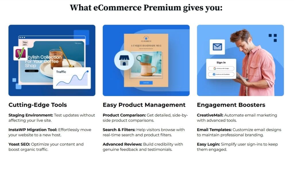 Caractéristiques d'eCommerce Premium