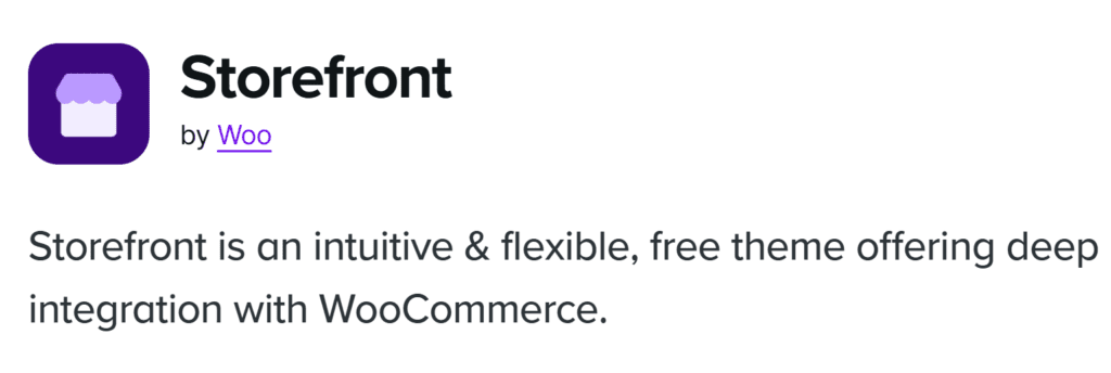Storefront - Thème WordPress WooCommerce